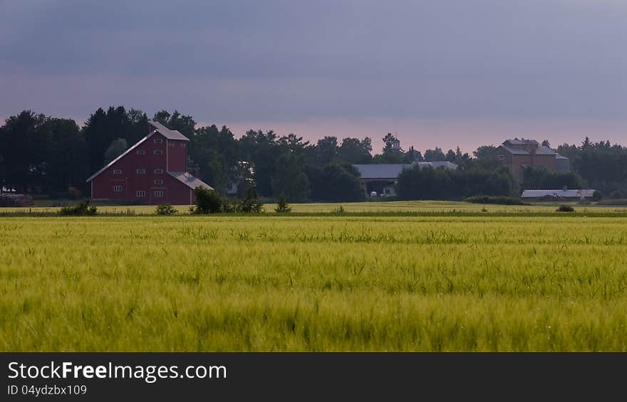 The finnish countryside at evening, quiet and calm. The finnish countryside at evening, quiet and calm.