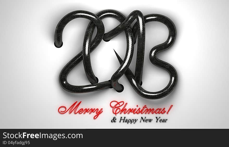 Logo for a greeting card happy new year 2013. Logo for a greeting card happy new year 2013