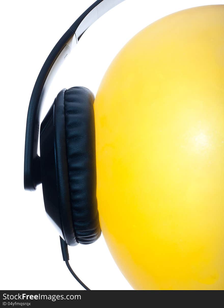 Funny headset on the balloon