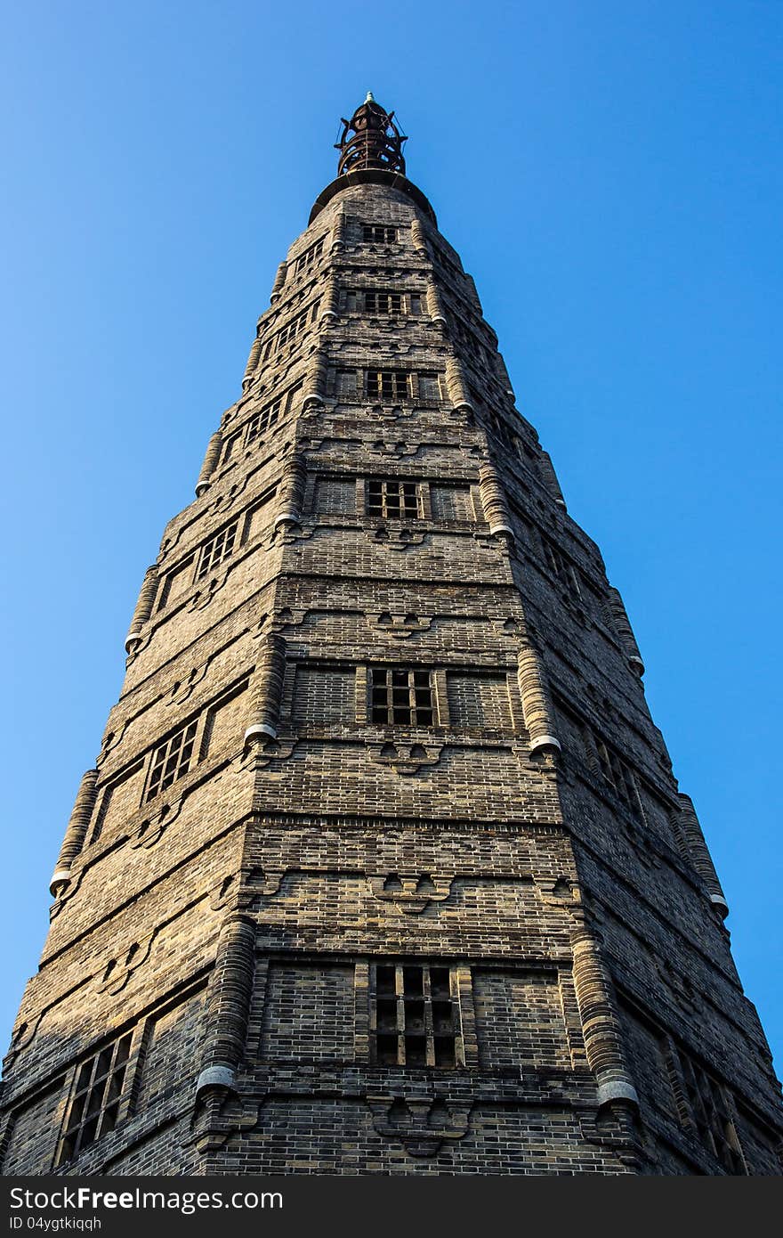 Bao Chu Tower under the blue sky