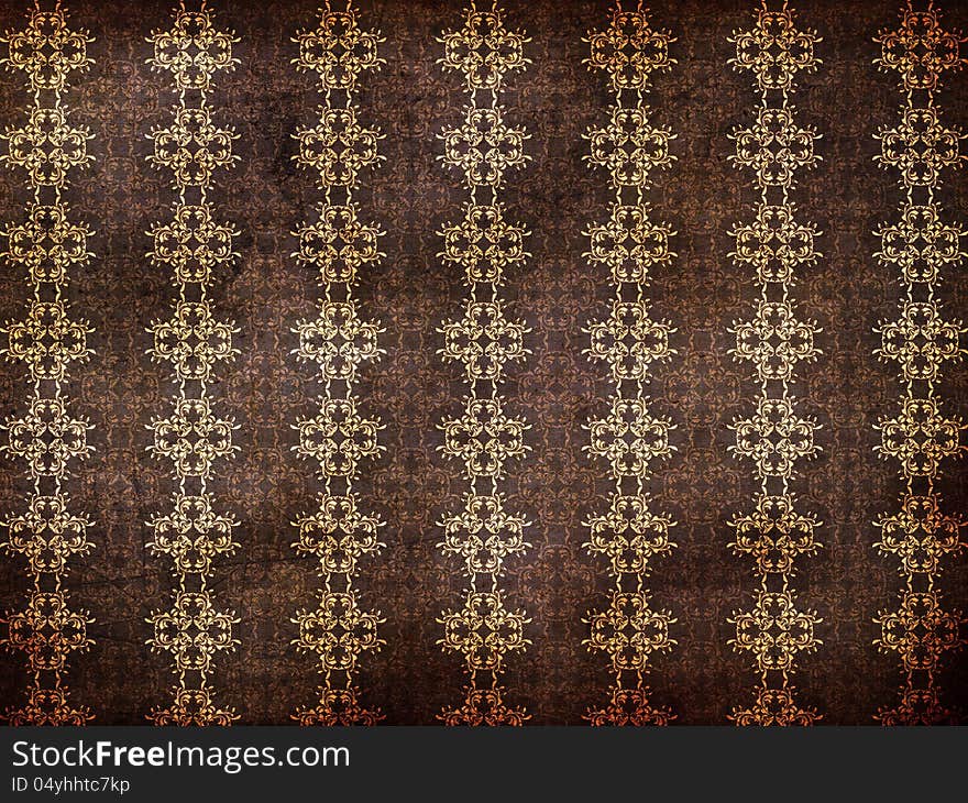 Grunge brown background with pattern