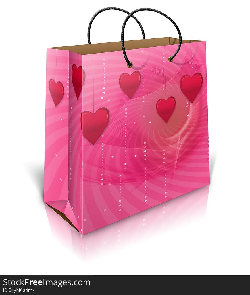 Valentines shopping bag