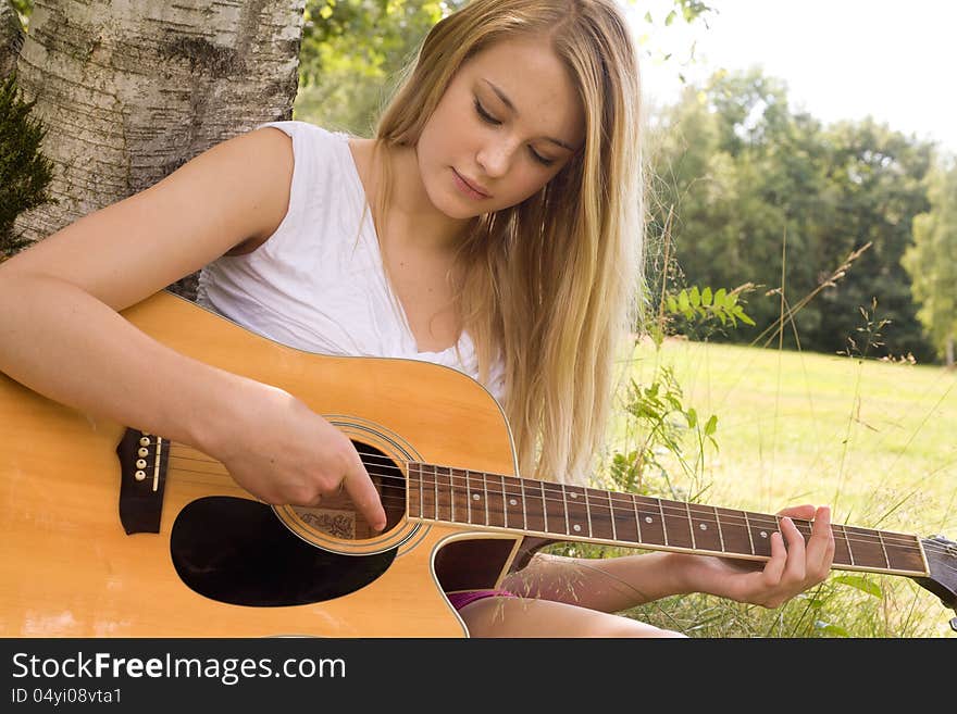 Two girls are having fun in the summer sun. Two girls are having fun in the summer sun