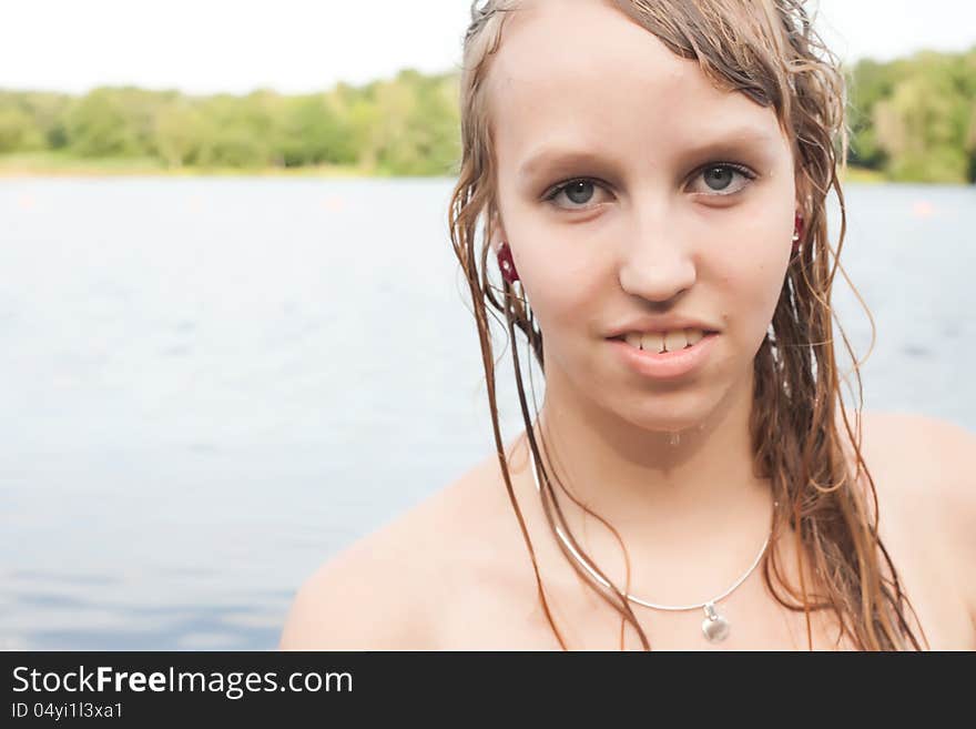 Wet Girl In The Water