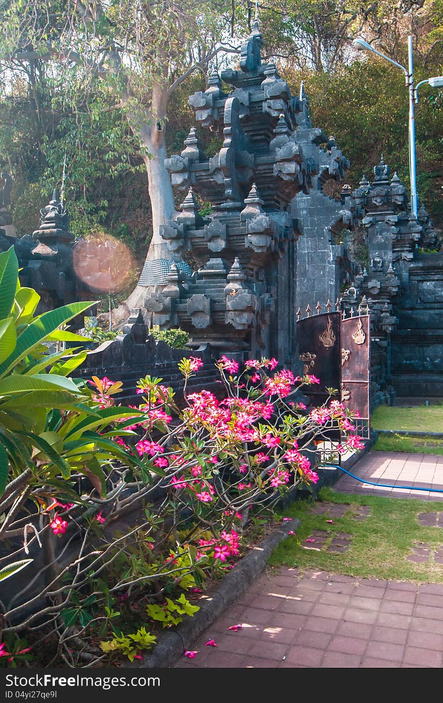 Traditional balinese temple - bat temple Goa Lawah, Bali, Indonesia