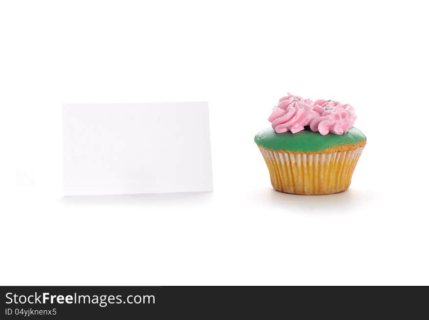 Cup cake with tag