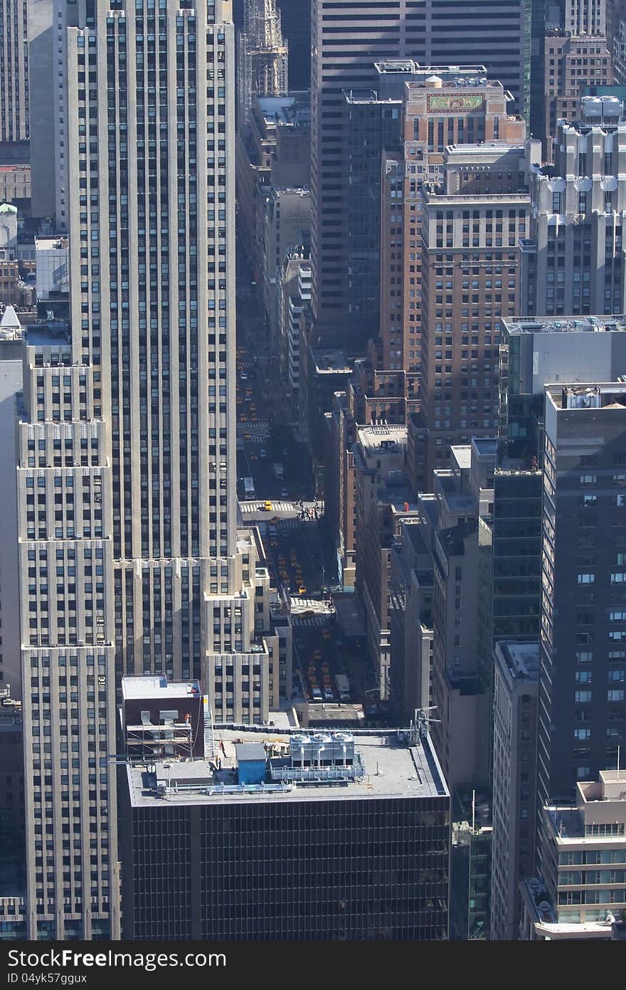 Aerial view of 5th Avenue (New York, USA)