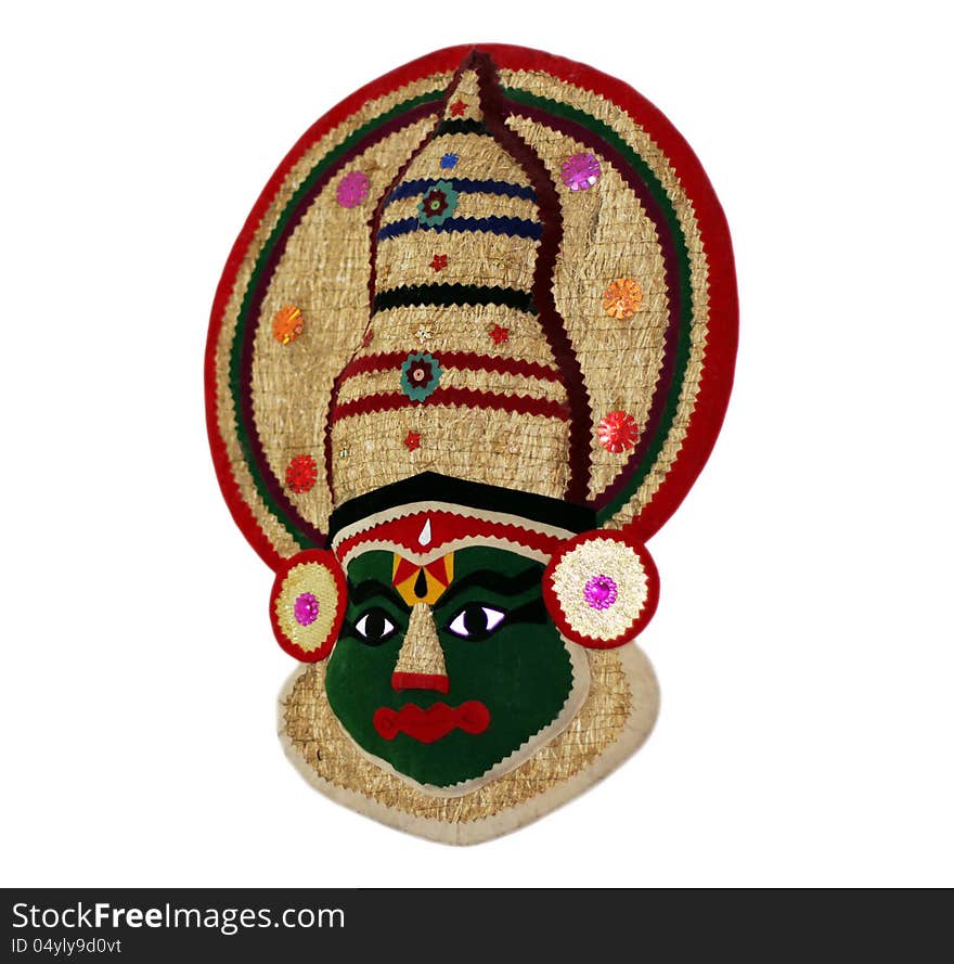 Kathakali Face hand made with local items. Kathakali Face hand made with local items