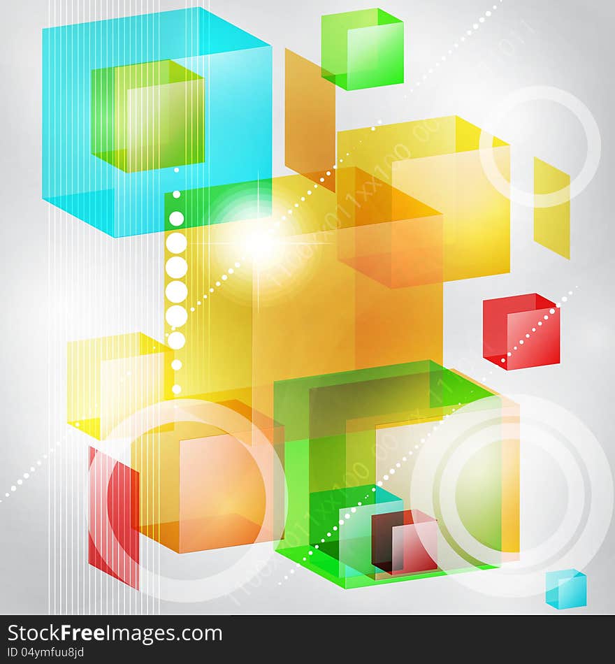 Abstract Background Of 3d Cubes.