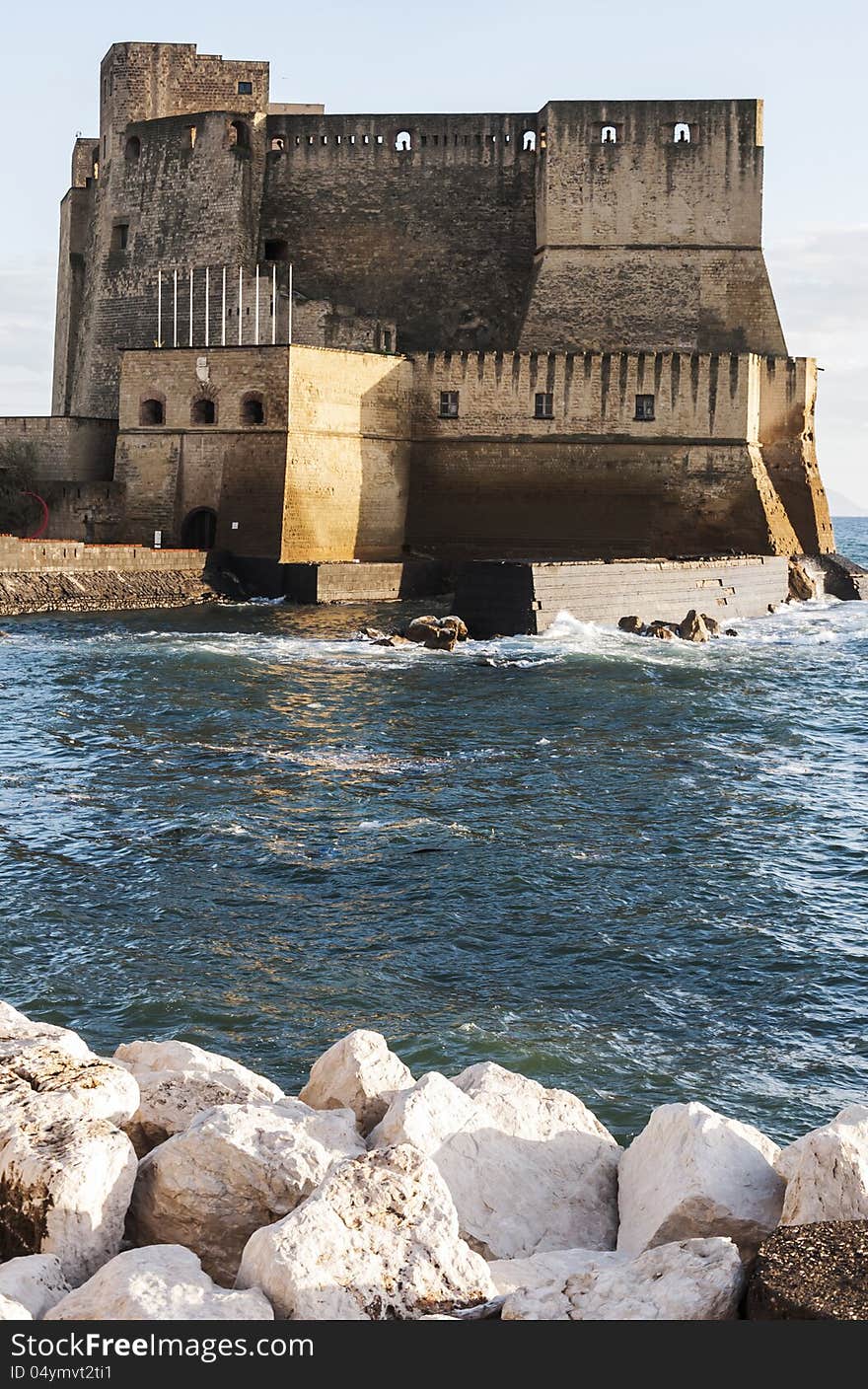 View of the fortress in Naples, Italy. View of the fortress in Naples, Italy