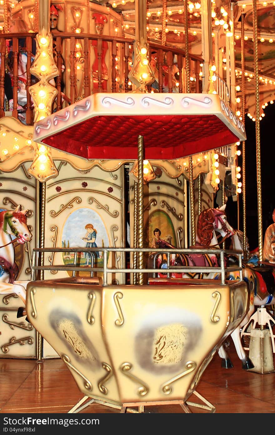 Carousel seat and picture background