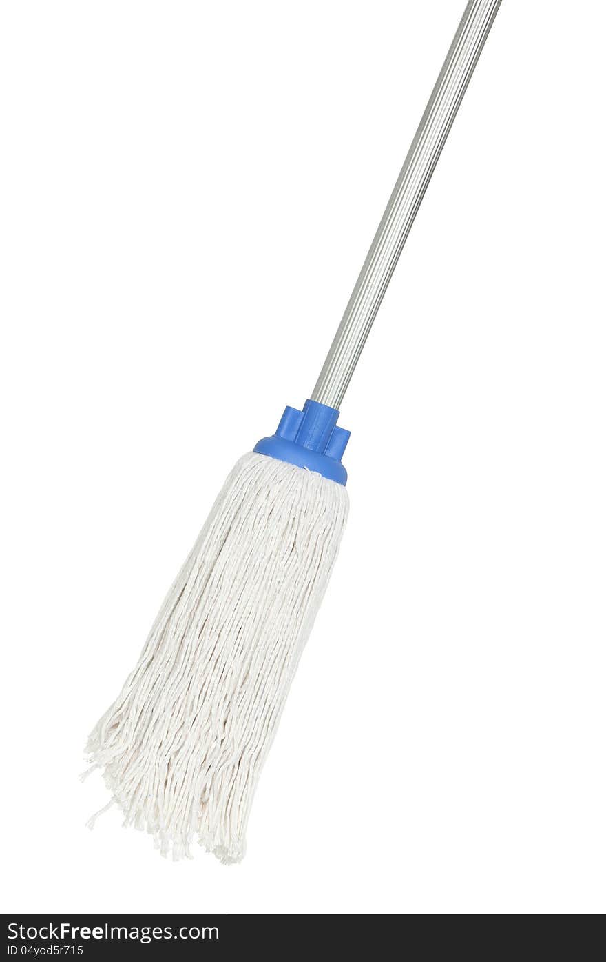 New cleaning mop isolated on white background. New cleaning mop isolated on white background