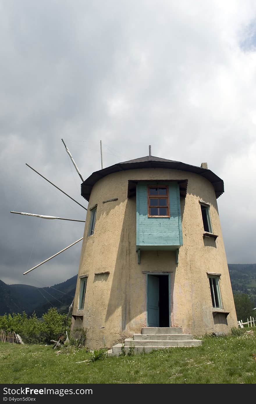 Windmill in Cubuk Lake/Goynuk/Bolu. Windmill in Cubuk Lake/Goynuk/Bolu