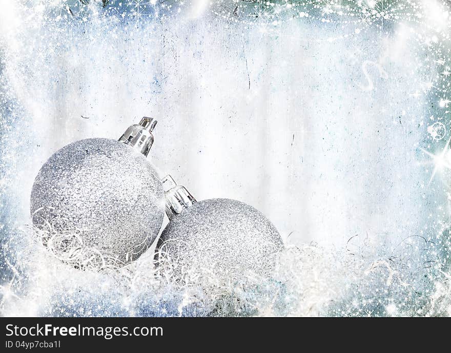 Beautiful grunge background with Christmas decorations. Beautiful grunge background with Christmas decorations