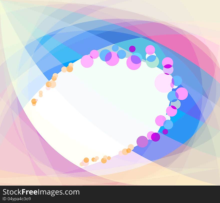 Multicolored curve background