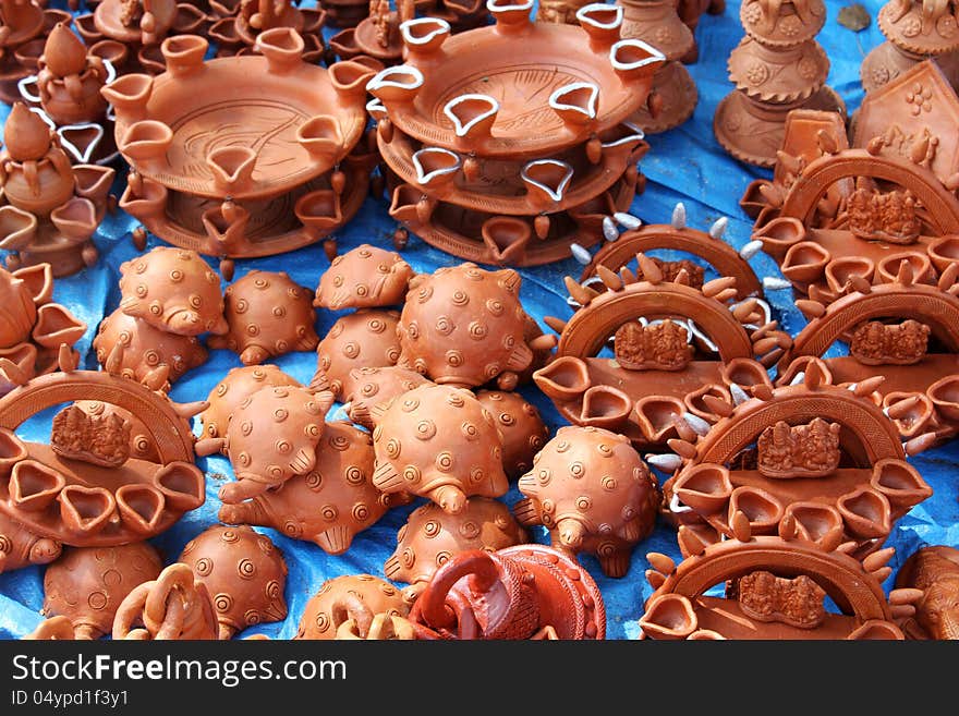 Traditional rajasthani potteries style sold in India