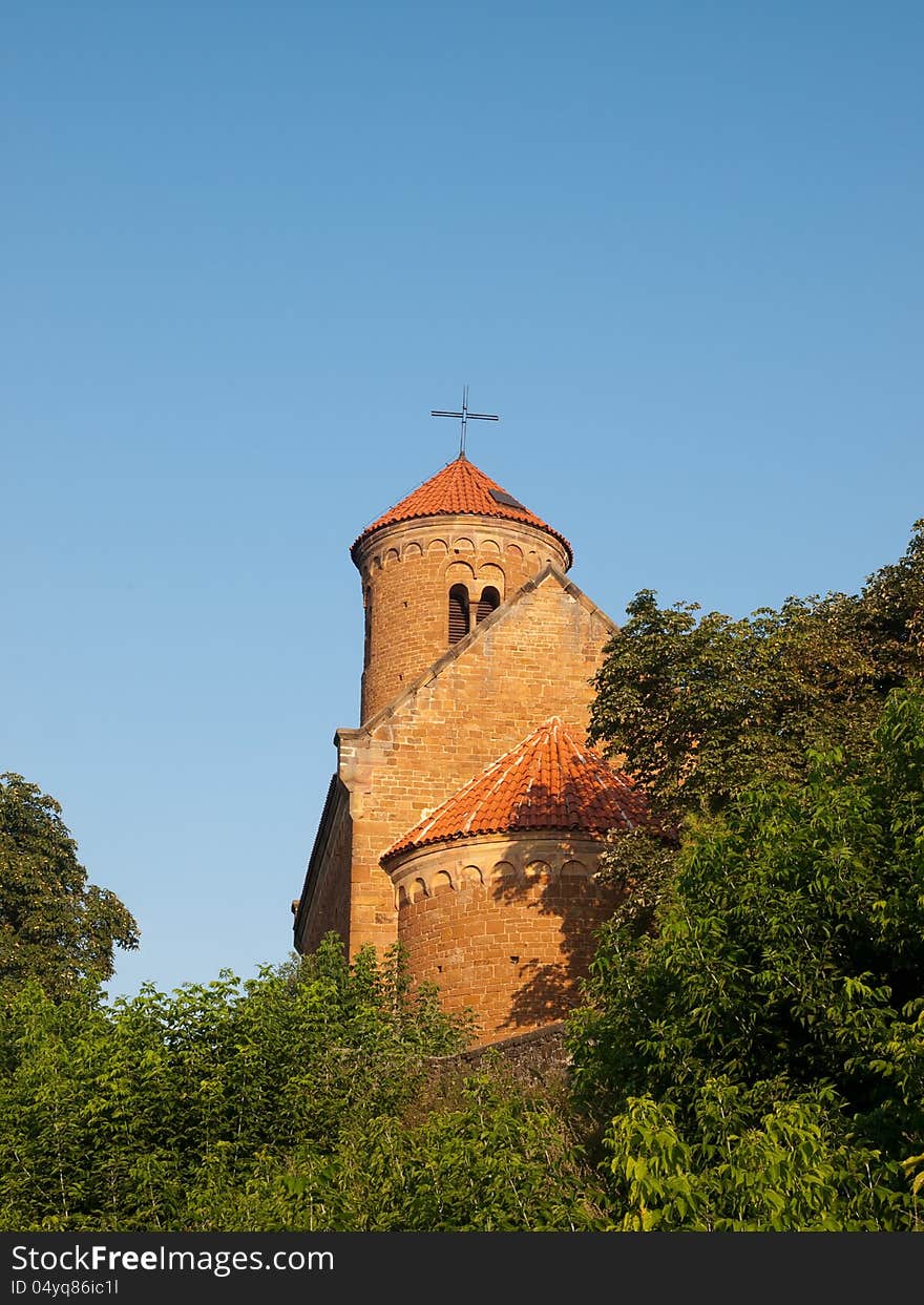 Romanesque Church of St.Giles in Inwlodz Poland. Romanesque Church of St.Giles in Inwlodz Poland