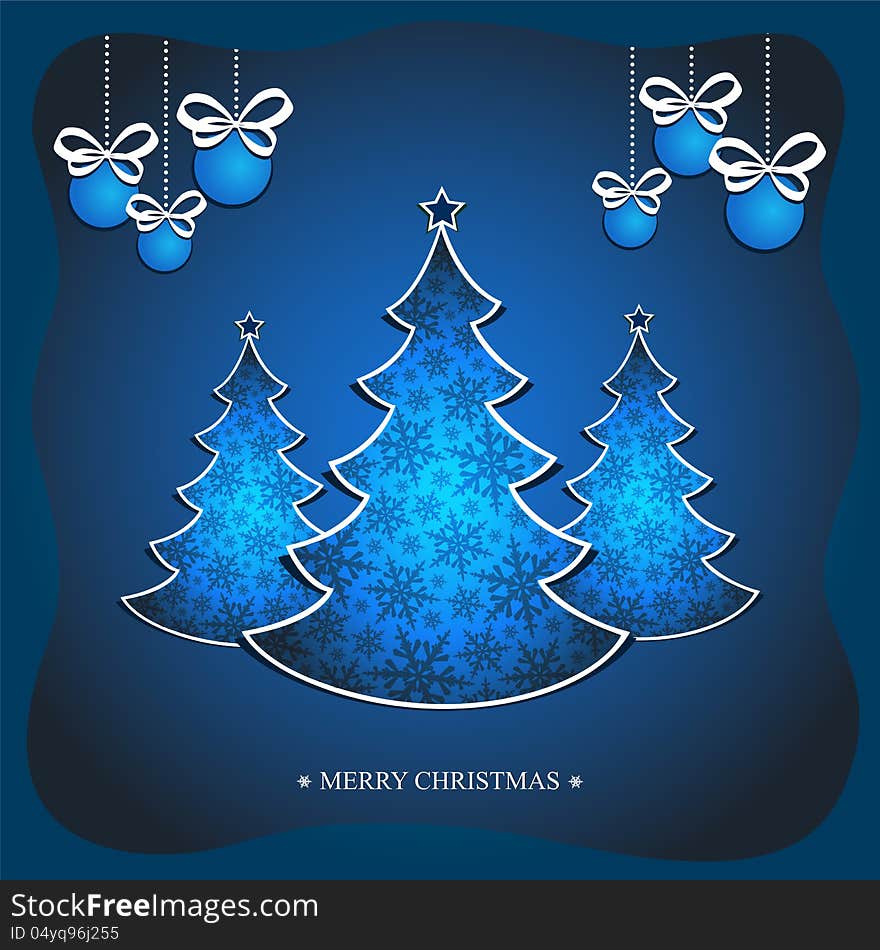 Christma Blue Card