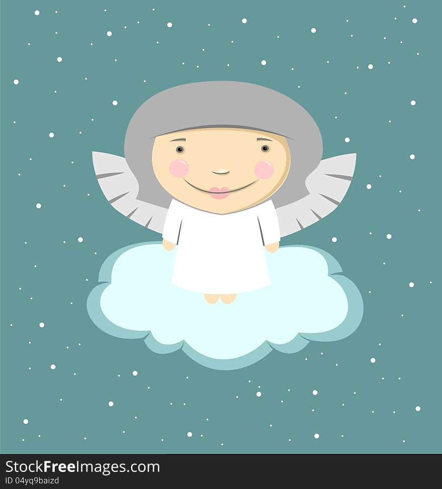 Angel on a cloud