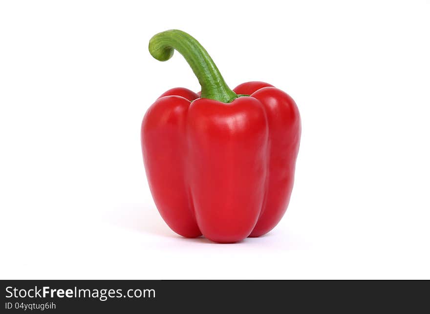 Sweet Red Pepper On White Background