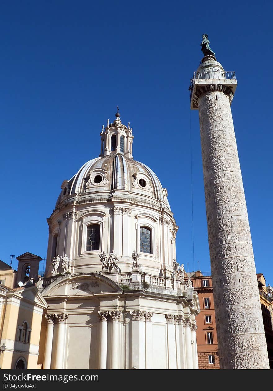 The Church of the Most Holy Name of Mary at the Trajan Forum. The Church of the Most Holy Name of Mary at the Trajan Forum