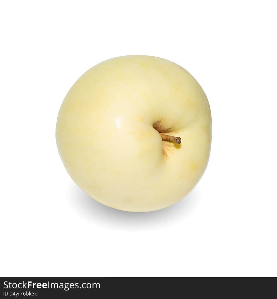 Yellow Apple On White Background