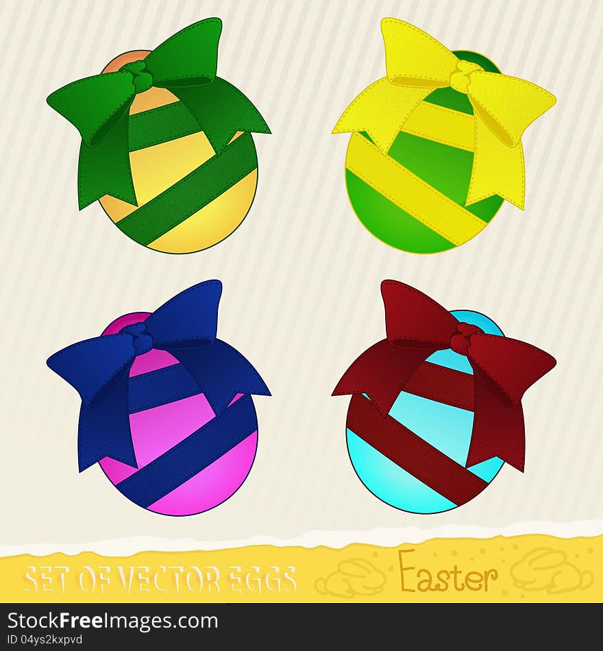 Set of vector eggs