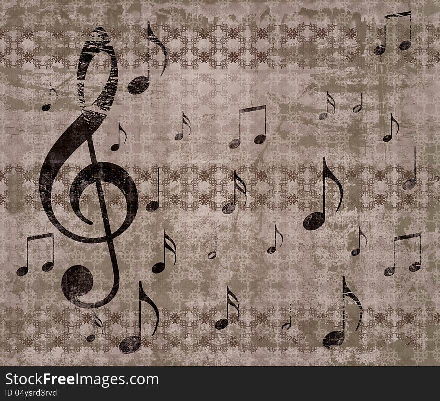 Illustration of abstract grunge retro musical background. Illustration of abstract grunge retro musical background.