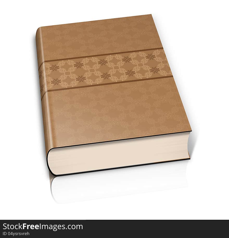 Illustration of old book over white background. Illustration of old book over white background.