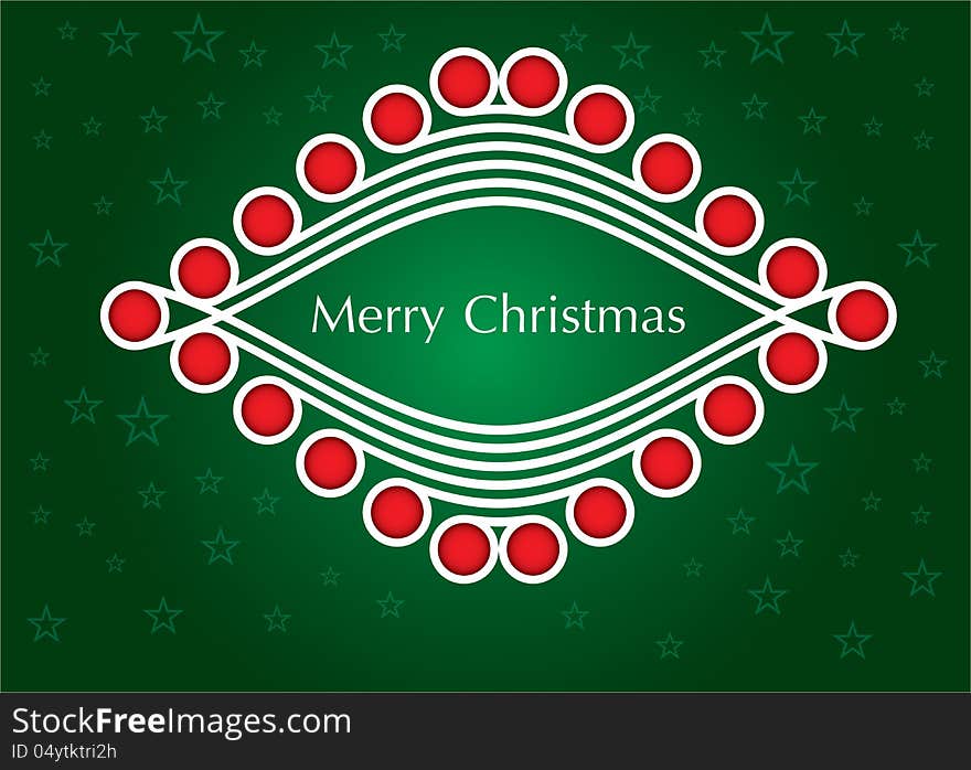 Christmas Card with abstract Christmas tree red background