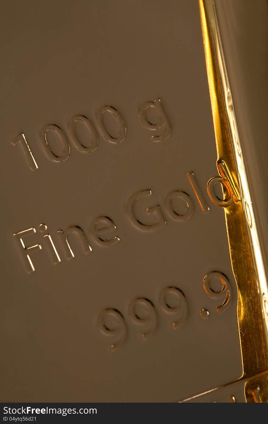 Ingot of bank gold.