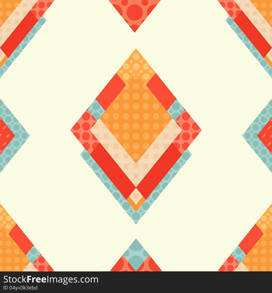 Vector seamless geometrical pattern in the soft colors, consisting of rhombuses. Vector seamless geometrical pattern in the soft colors, consisting of rhombuses