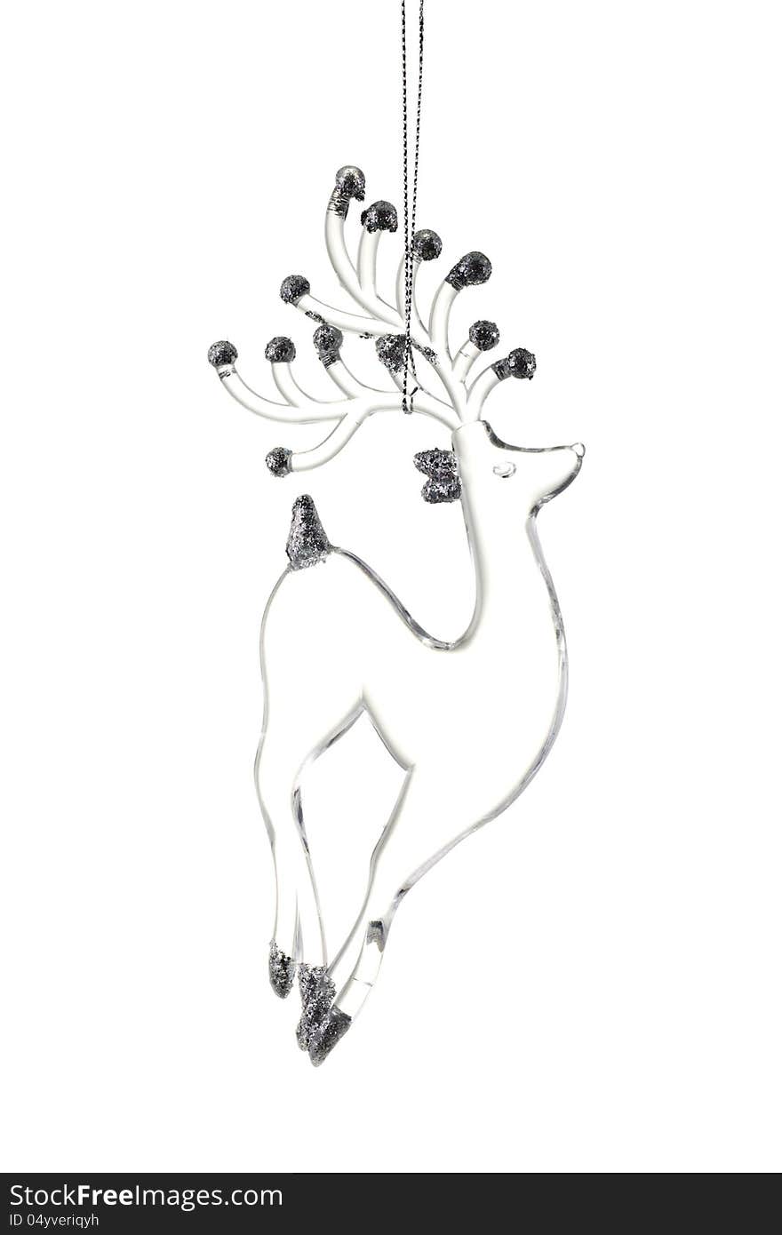 Glass Christmas reindeer