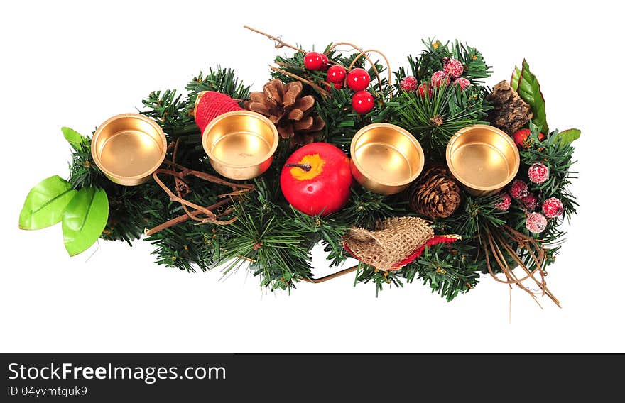 Small christmas tree against white background. Small christmas tree against white background.