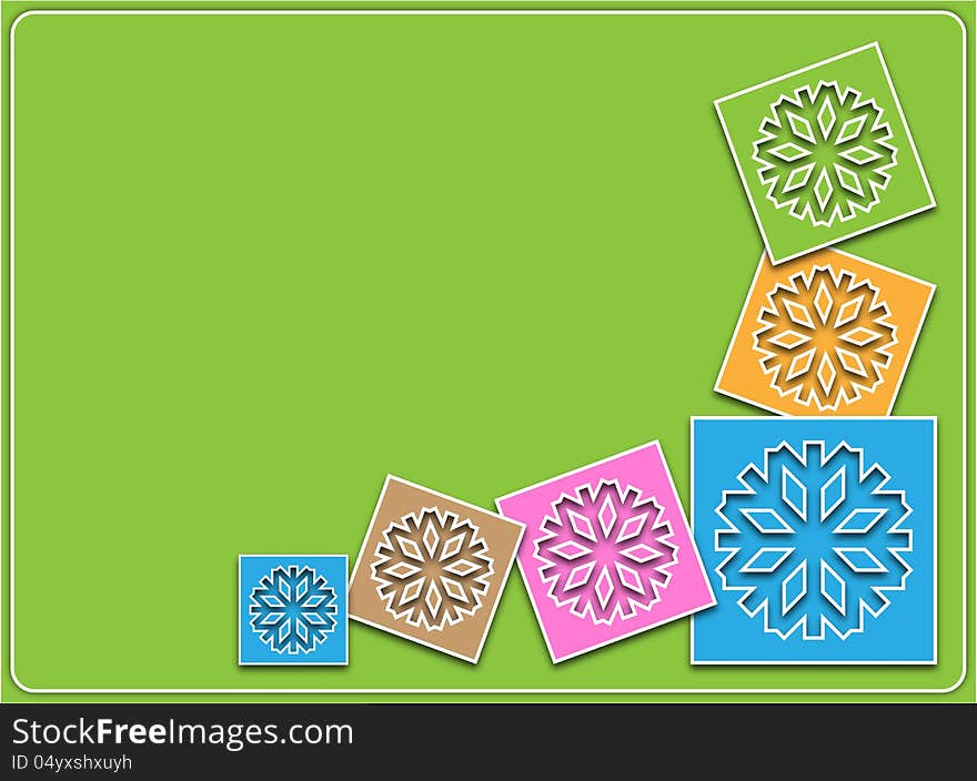 Christmas or winter background with snowflakes in pastel colors. Christmas or winter background with snowflakes in pastel colors