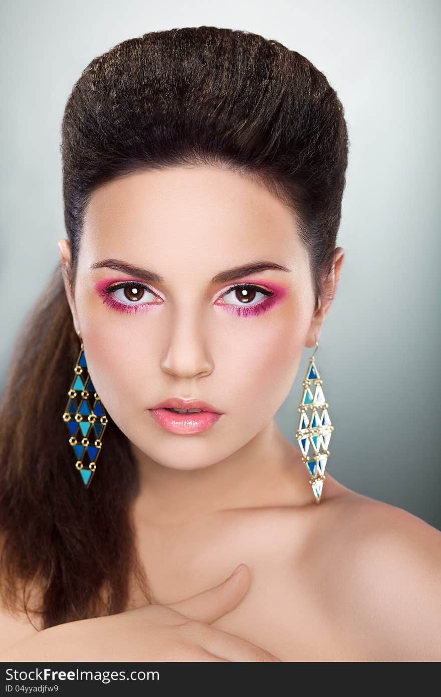 Woman Looking - Bright Make-up, Fresh Young Face