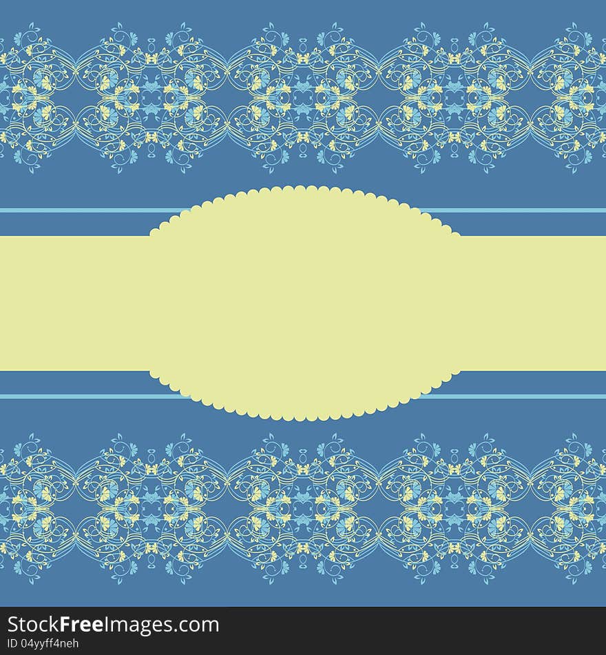 Abstract  ornate blue background. Abstract  ornate blue background