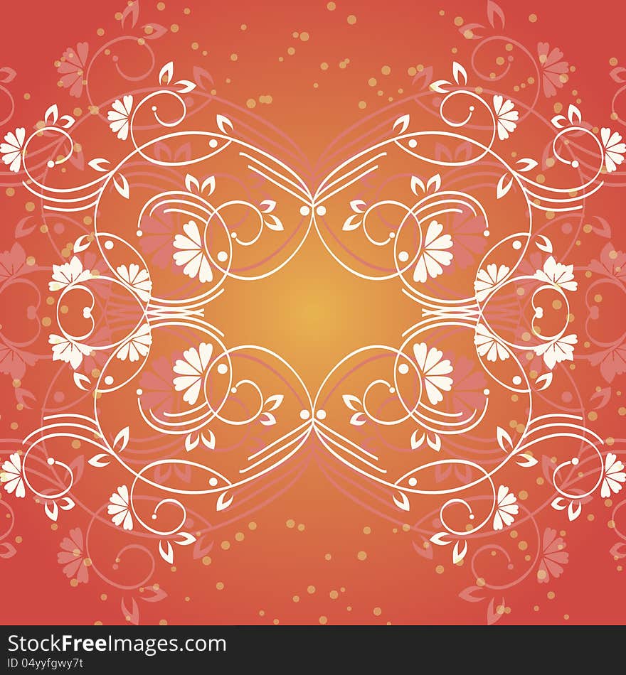 Abstract  ornate background with flowers. Abstract  ornate background with flowers