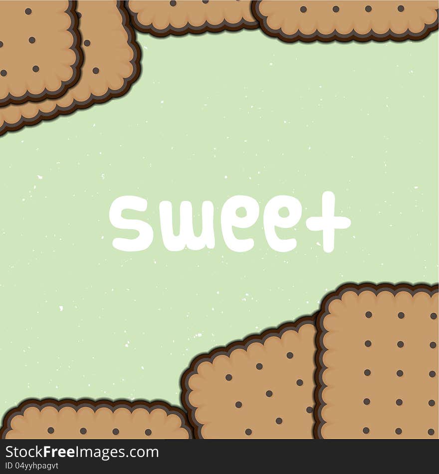 Sweet biscuit background