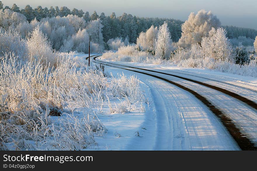 Sunrise in winter