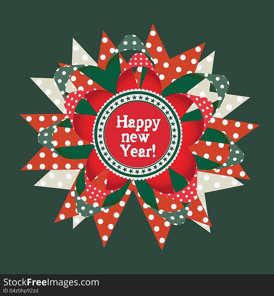 Vector post card-New year celebration. Vector post card-New year celebration