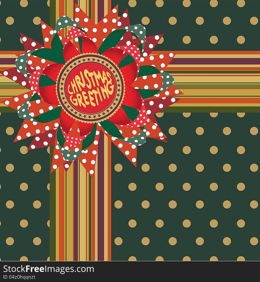 Christmas post card. Vector illustration