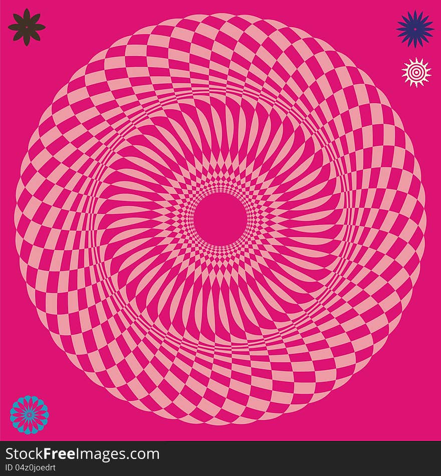 Mystical Wheel Optical Illusion  Print