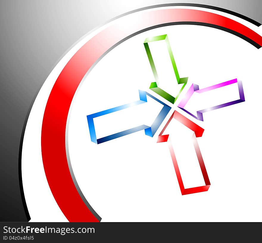 Arrow target symbol concept background. Arrow target symbol concept background