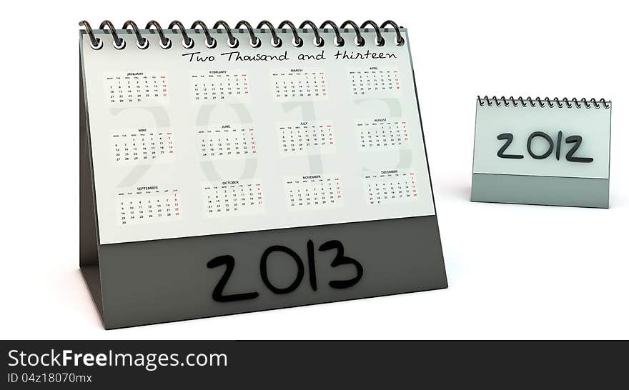 Calendar 2013 in 3d