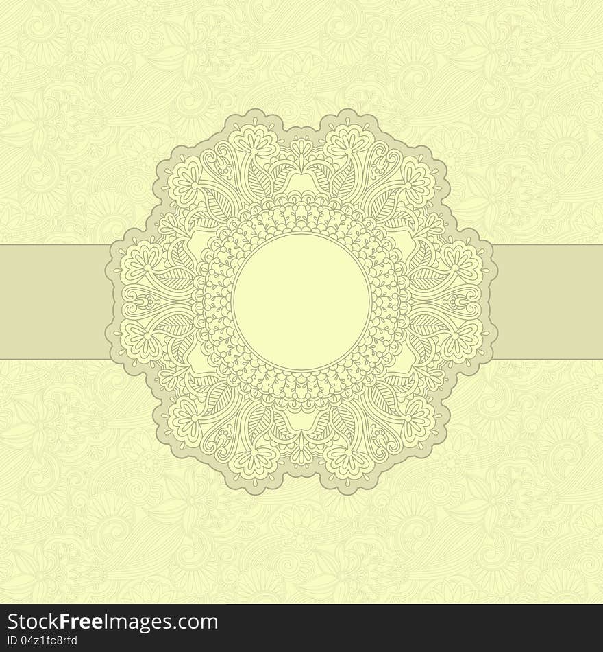 Vector illustration with vintage pattern for greeting card. Vector illustration with vintage pattern for greeting card.