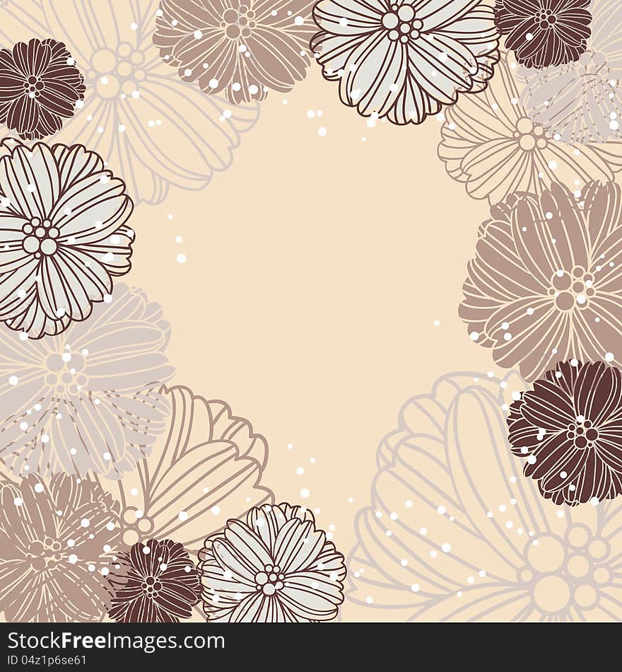 Vector background with flowers for wedding and invitation