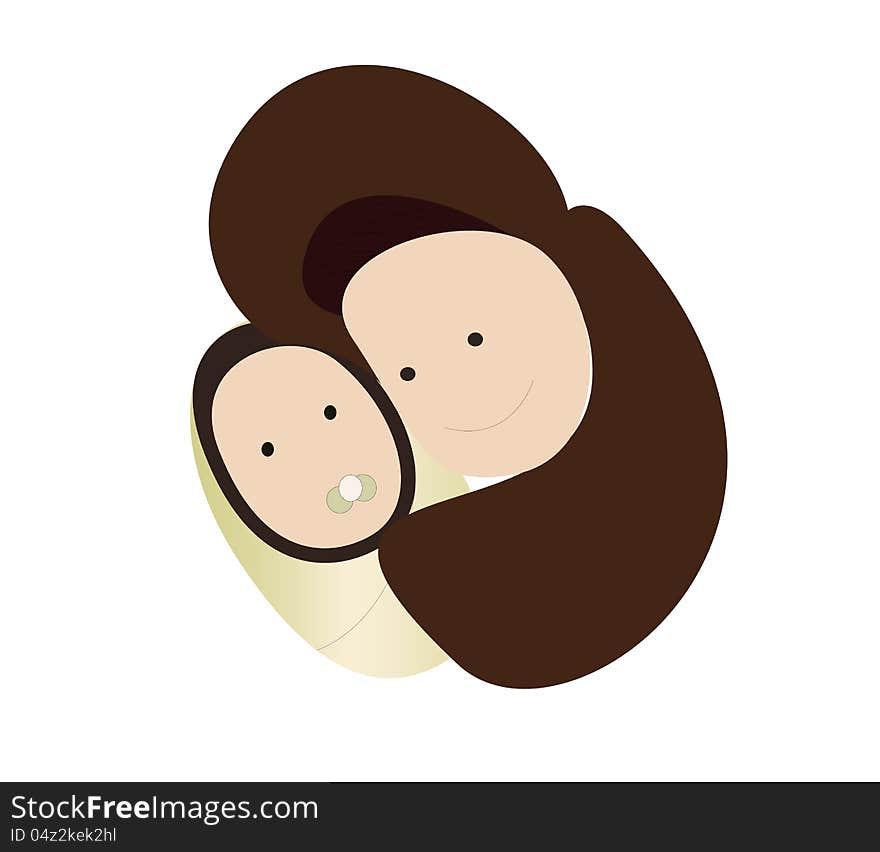 Mother and Son graphic vector lovely family