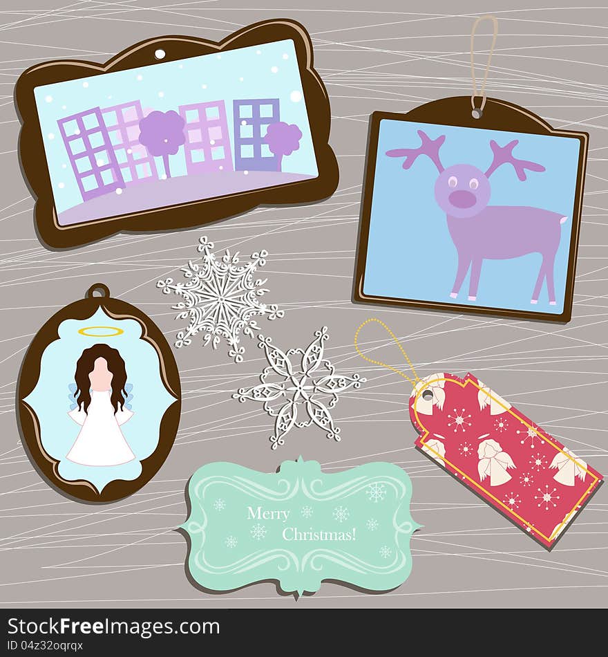 Vector set of christmas elements