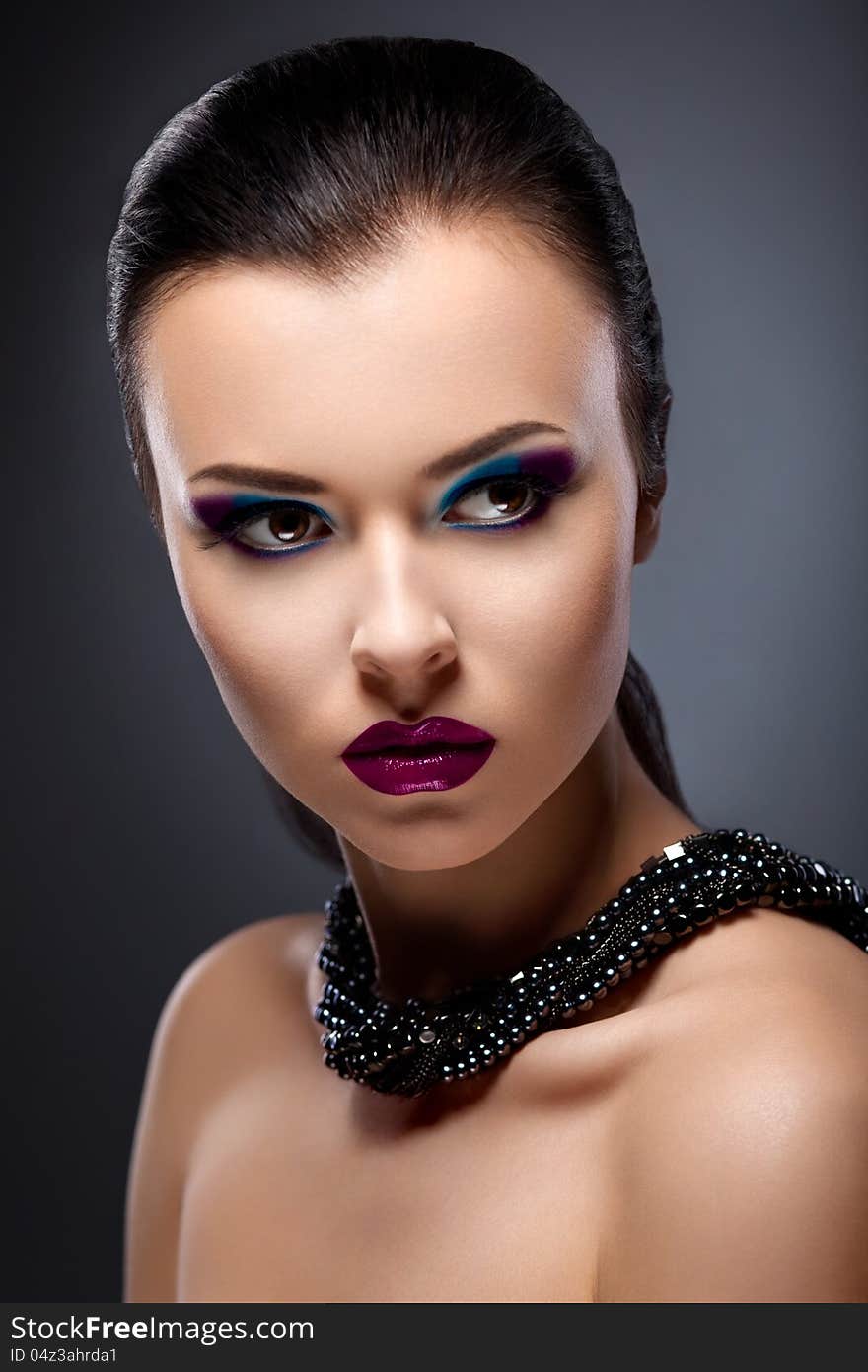 Classy Strict Lady Portrait - Bright Makeup